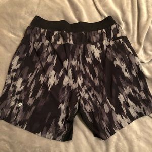 Lululemon Black/Grey Designed Shorts